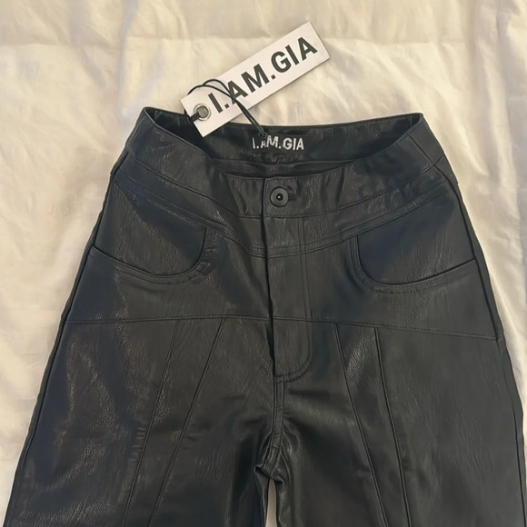 NWT - I.AM.GIA Black Faux Leather Size XXS - Picture 6 of 8
